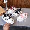 Children's White Sneakers, New Summer Models for Boys and Girls, Breathable Casual Leather Panel Shoes, Baby Single Shoes
