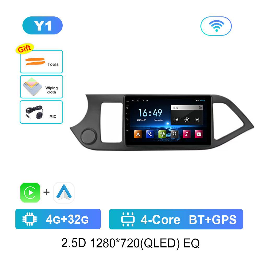 Car Video Multimedia player DSP Stereo for KIA PICANTO Morning 2011 - 2017 Android System GPS Navi WiFi IPS Screen 4G Bluetooth