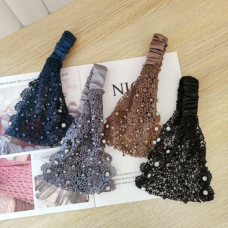 Fascia per Capelli Larga con Perle, Copricapo Grigio, Accessori per Capelli, Viso di Bambina, Lavaggio del Viso, Sport, Casual, Copricapo Chiuso, Tiara