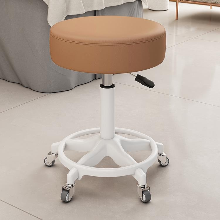 Beauty Rotating Stool with Backrest - Makeup/Barber/Dressing Table Chair with Casters