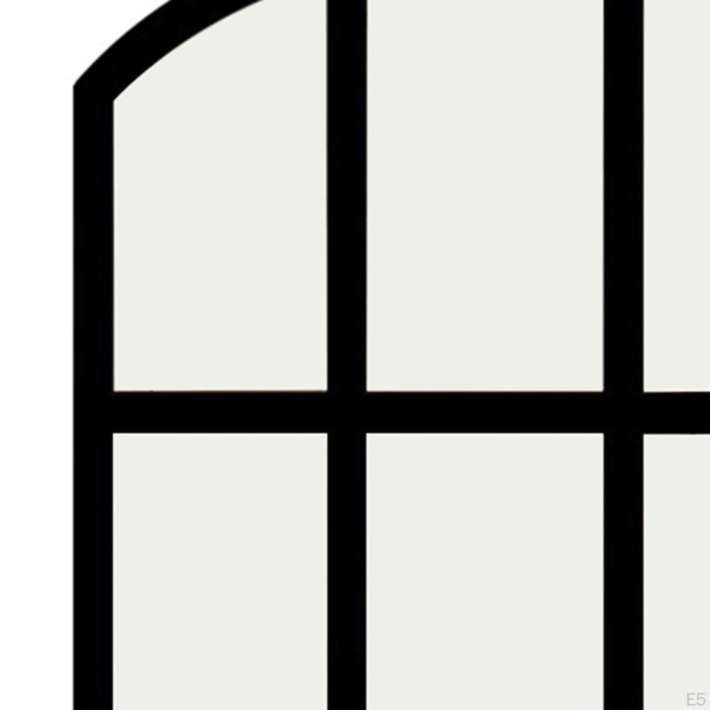 Arched Window Pane Mirror Arch Farmhouse Wall Background Wooden Framed for
