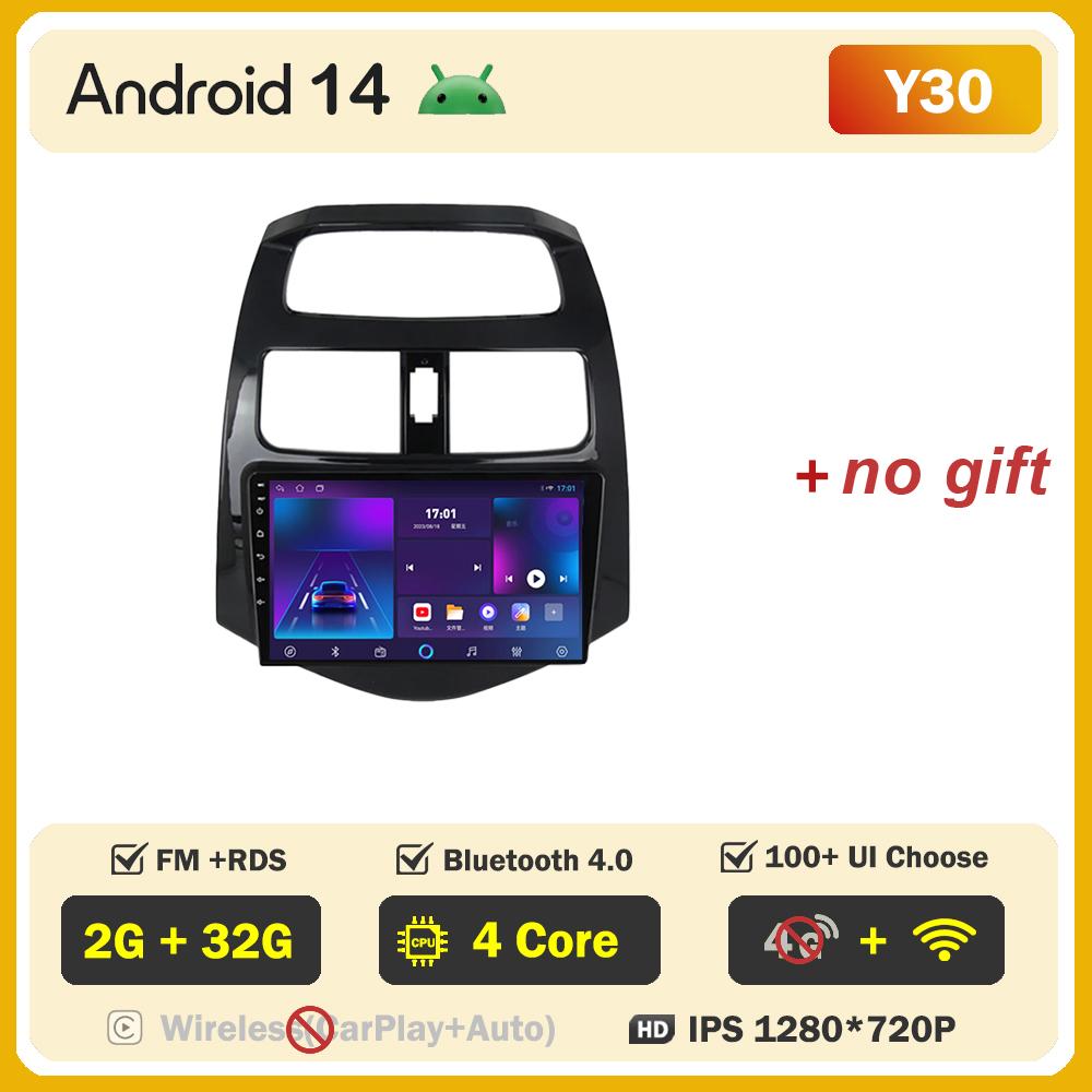 

Автомобильный радиоплеер Android 14 для Chevrolet Spark Beat Matiz Creative 2009-2016 Carplay Auto Screen Wireless Android Auto Carplay