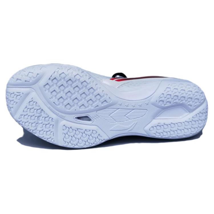 New LiNing Cushioned Wear-Resistant Slip-Resistant Low-Top Table Tennis Training Shoes Unisex White Red APTU005-3