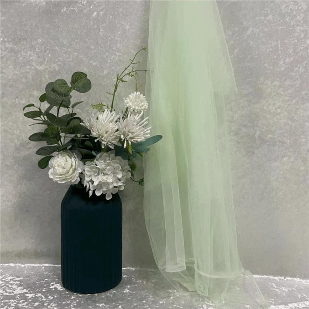 

Backing 160X100cm Soft Tulle Fabric Soft Dense Mesh Transparent Mesh Fabric Green Yarn Solid Color Soft Mesh Tulle Wedding Arch 160 x100cm