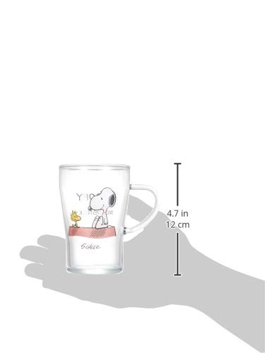 PEANUTS Heat-Resistant Glass Mug, Snoopy, SN521-815