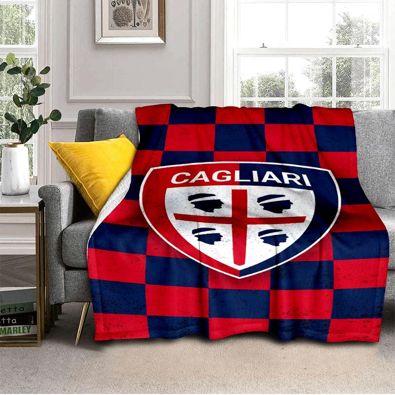 Fußball Cagliari Design Decke Leicht Ideal Bettdecke Perfekt für Reisen, Camping, Wohnzimmer, Büros, Sofas, Fan Weihnachtsgeschenk