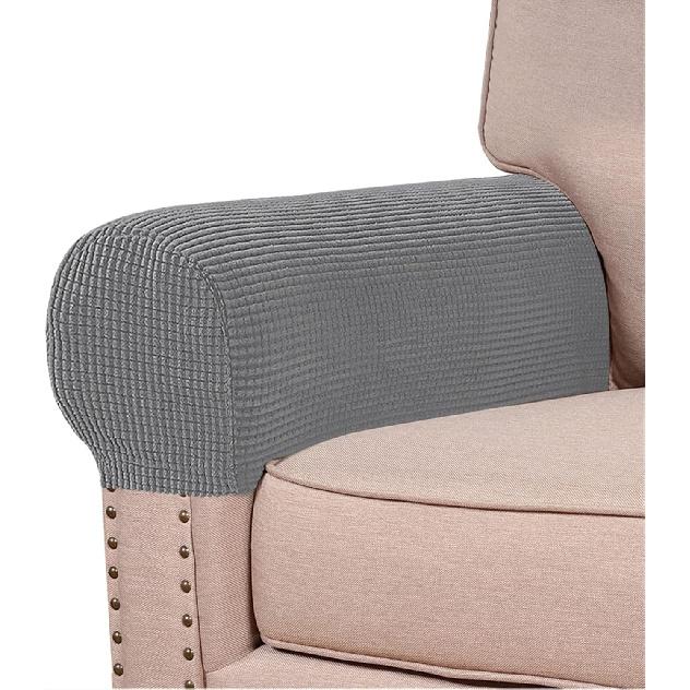 Stretch Armrest Covers (Set of 2) – Anti-Slip Spandex Jacquard Furniture Protectors for Chairs, Sofas & Recliners – Washable & Durable Slipcovers