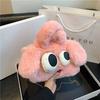 New autumn and winter plush bag cute big-eyed puppy tote bag shoulder bag crossbody sideways eye puppy bag