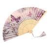 Retro Tassel Floral Folding Fan - Summer Portable Hanfu Dance Prop