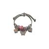 Sweet Cool Princess Style Pink Butterfly Pendant Bracelet With Rhinestones For Women