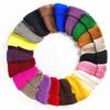 Autumn and Winter Hat Trend Knitted Solid Edge Curl Colored Woolen Men and Women Ear Protection Warm Fitting Hood