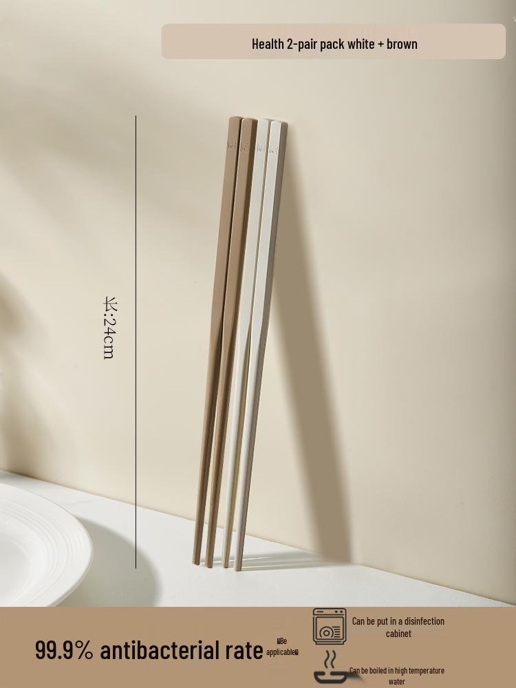 Beautiful Anti-Mold Household Alloy Chopsticks - One Per Family Member