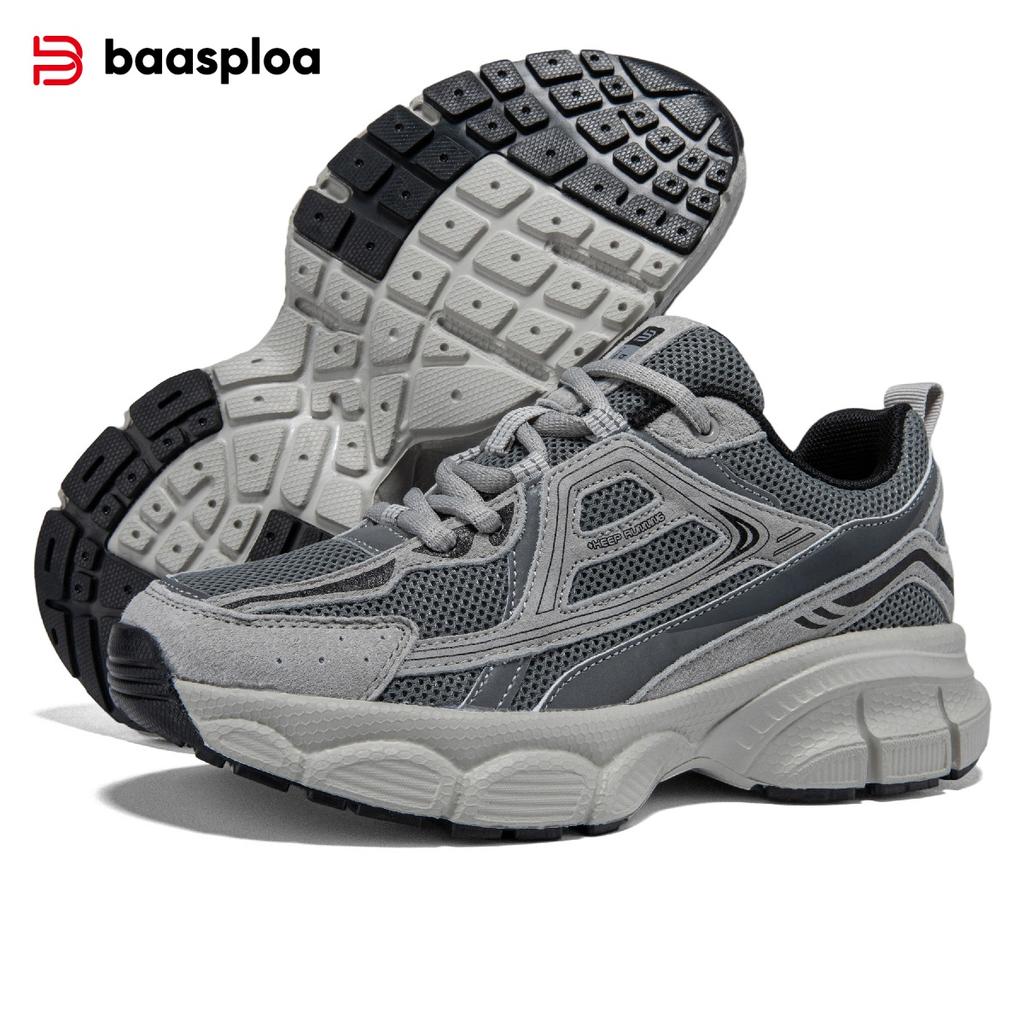 BAASPLOA Women's Mesh Running Shoes Breathable Thick-soled Height-increasing Sports Shoes Lightweight Casual Shoes Vintage Trendy Shoes
