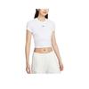 Nike Sports Casual Round Neck Short Sleeve T-Shirt Women Tops White HF9539-101
