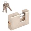 2 Pcs Horizontal Padlock Rectangular Anti Theft Waterproof Shear Proof Security Padlock with 6 Keys