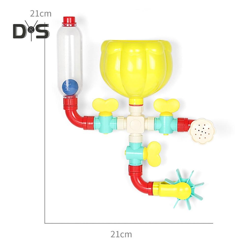 Play with You DIY Assembly Water Pipe Waterwheel Spraying Bath Play Shower Bathtub Toy