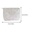 Women Lady Makeup Bag Purse Lightweight Quilted Checkered Makeup Bag Toiletry Zipper Storage Pouch for Cosmetics Makeup Brushes
