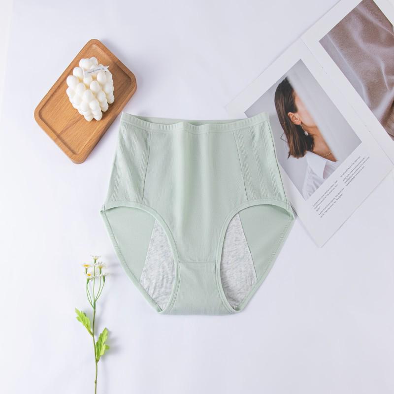 

Женское хлопковое антибактериальное менструальное нижнее белье с высокой талией — удобное, дышащее, герметичное, доступны варианты больших размеров XL【recommended 130-155 lbs】