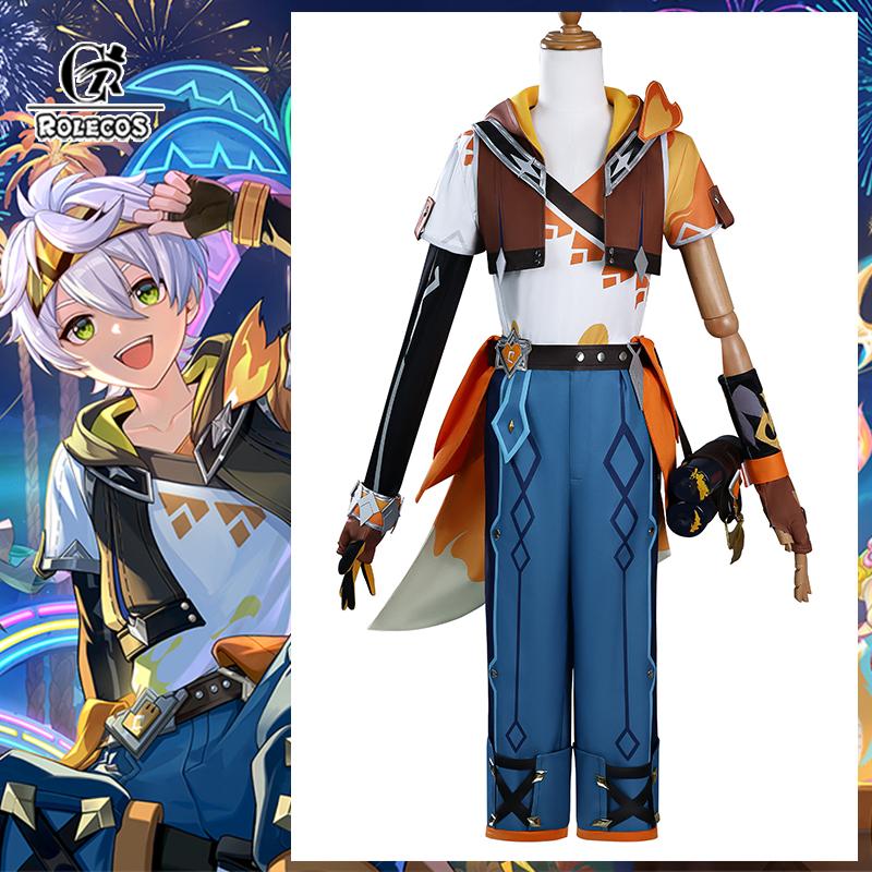 

Game Genshin Impact Bennett Cosplay Costume Adventures In Blazing Hue Bennett Halloween Men Suit Party Outfit Skin L