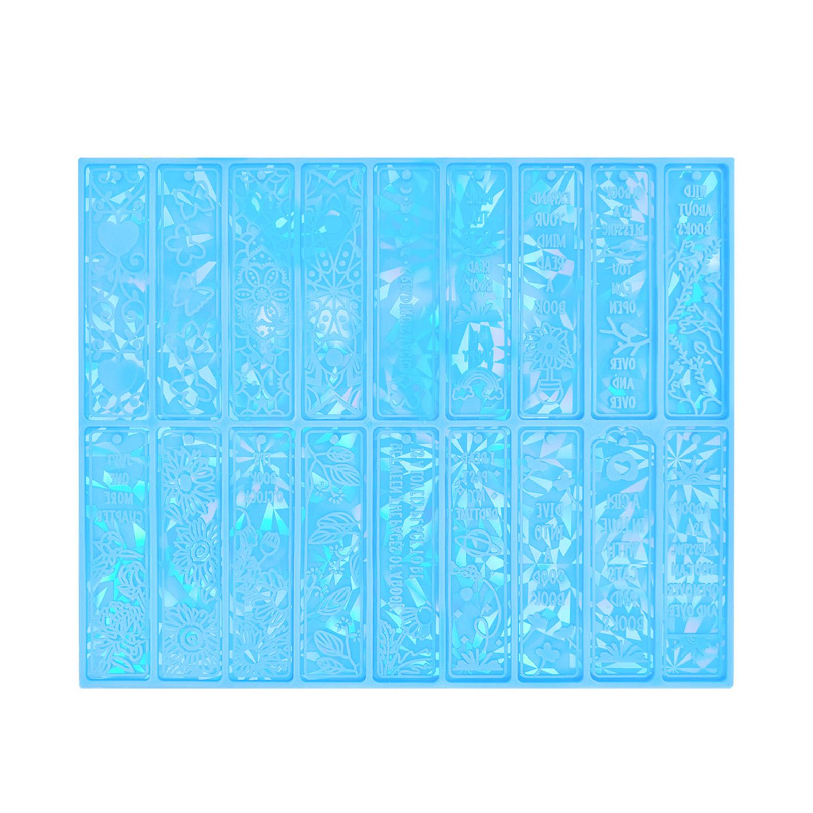 

18 стилей закладка силиконовая форма литье ремесло подвеска смола эпоксидная DIY прямоугольная закладка форма для ювелирных изделий DIY вентиляторы синий