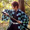 Adult Kids Demon Slayer Corps Kimetsu No Yaiba Kisatsutai Kamado Tanjirou Uniform Agatsuma Zenitsu Cosplay Costume Anime Cloak