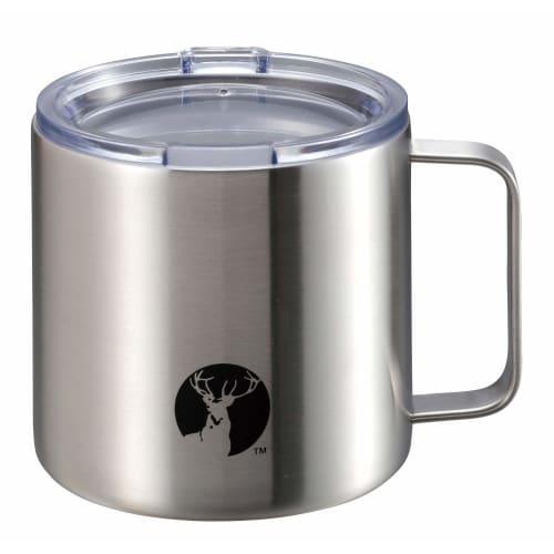 CAPTAIN STAG HD Mug, Double Stainless Steel, Vacuum Insulated, Keeps Drinks Hot or Cold, with Lid, 450ml, Silver, UE-3494