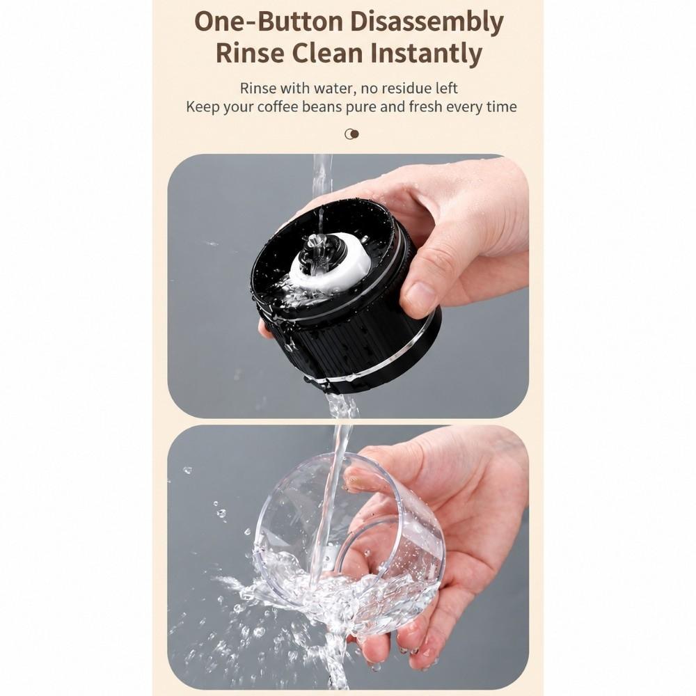 Ceramic Burr Mini Coffee Grinder USB Rechargeable Coffee Bean Grinder  Hand Pour Coffee