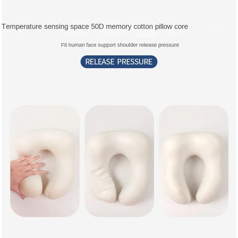 Cationic Travel Neck Pillow Slow Rebound Memory Foam U-shaped Pillow Comfortable Soft Car and Airplane Neck Pillow Office Nap