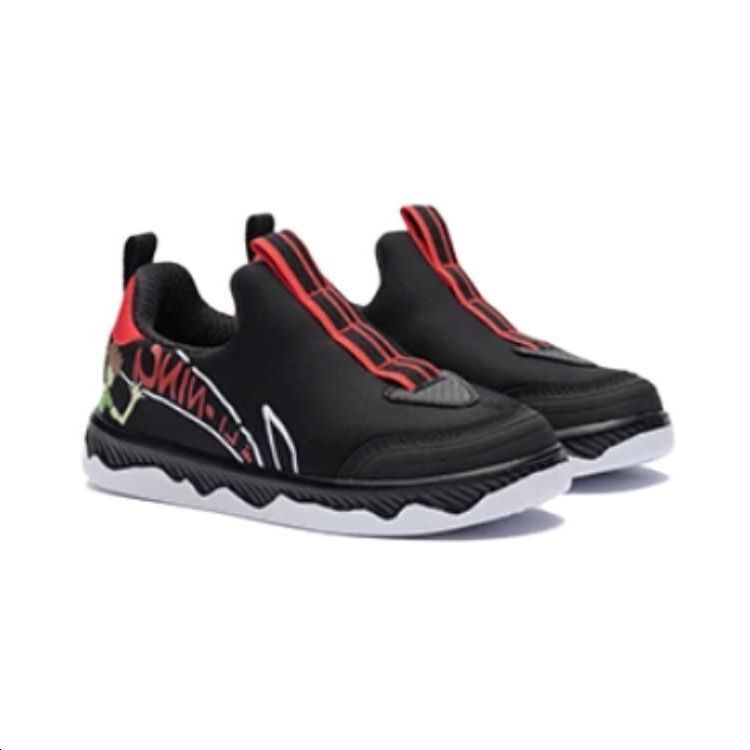 Li Ning Çocuk Spor Yumuşak Rahat Kaymaz Aşınmaya Dayanıklı Düşük Bilekli Spor Ayakkabı Çocuk Spor Ayakkabı Siyah YKNR148-1