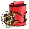 Christmas Lamp Storage Bag Round Oxford Cloth Christmas Lights Storage Holder Containers For Wrappers Extension Cords Wreaths