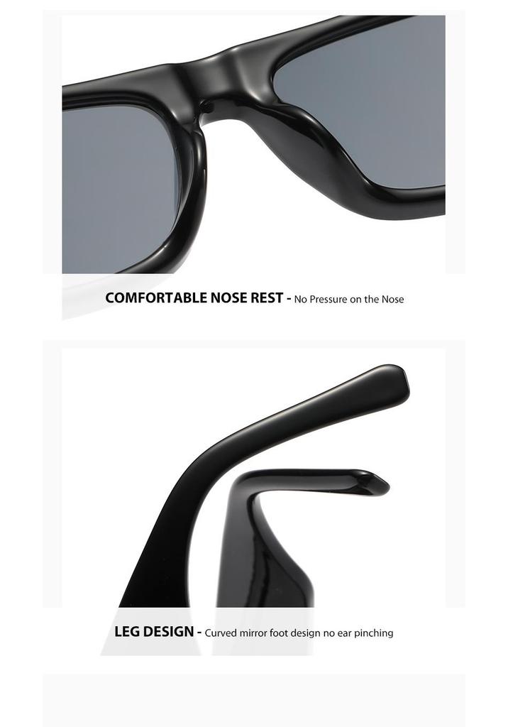 Trendy Small Frame Color Block Sunglasses - Fashionable Punk Style for Internet Celebrities