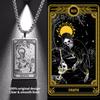 Collana Tarot Scheletro Calendula Strega Talismano Acciaio Inossidabile Coppia Teschio Abbraccio Collana Gay Amuleto Gioielli Regalo di Halloween