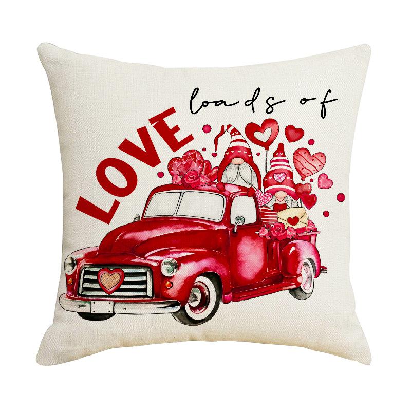 

Новая красная наволочка на подушку с любовью на День святого Валентина, диванная подушка с надписью «Любовь», клетчатый узор 45 * 45Cm