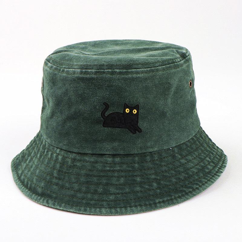 1pc Summer Cat Bucket Hat for Men Women Lightweight Travel Beach Fisherman Hat Outdoor Sports Pull Up Bob Panama Sun Hats
