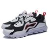 Li Ning Comfortable Mesh, Synthetic Leather Slip Resistant Low top Casual Running Shoes Men's White Black ARHP275-5