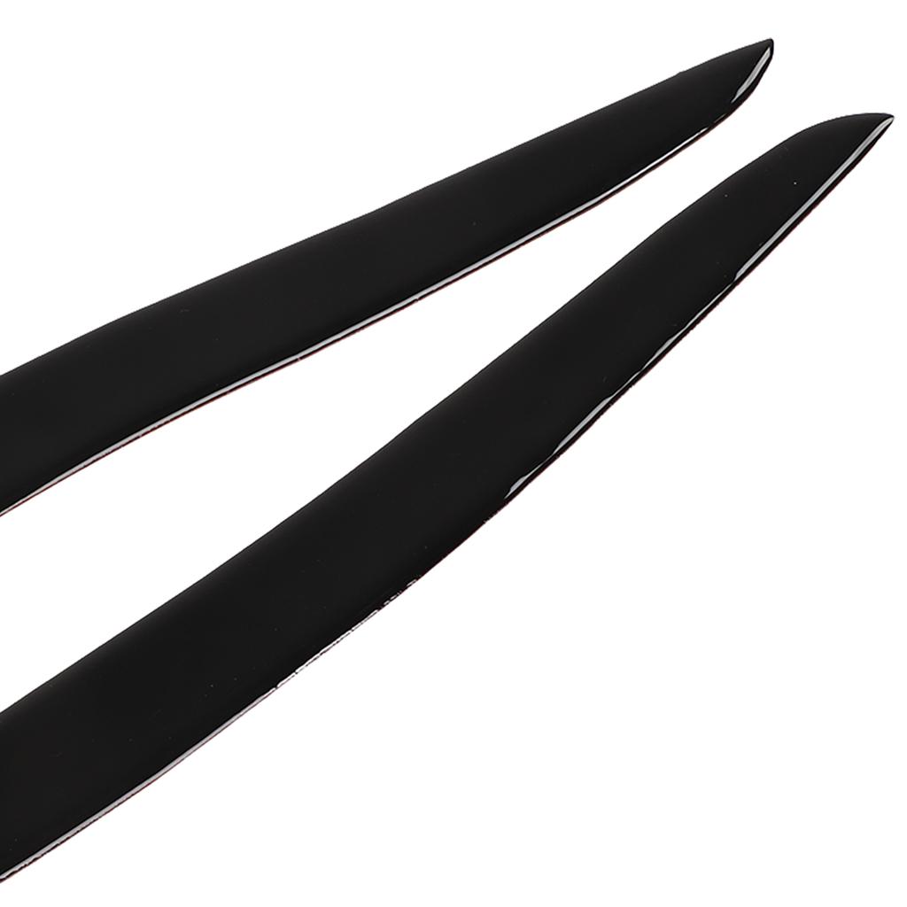 2 Pcs Headlight Eyebrow Glossy Black Trim Front Left Right Decoration for 3 Series Coupe E92 2006‑2012