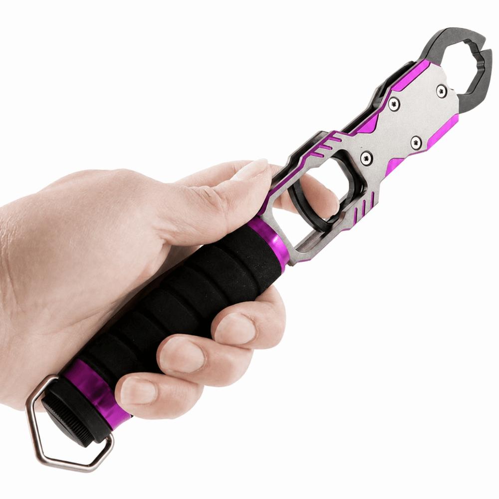 360° Swivel Non-Slip Handle Fishing Grabber with 40lb Scale Fish Holder  Saltwater Fishing