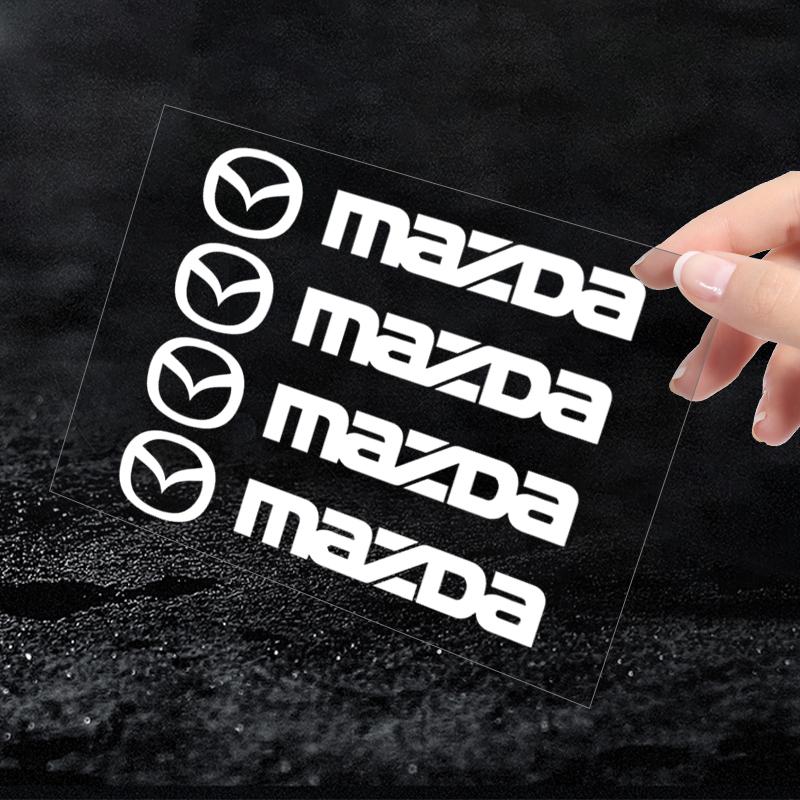 4Pcs Car Door Handle 3D Sticker Tire Rear View Mirror Decals For Mazda 3 6 CX5 2 CX3 CX9 MX5 RX8 Axela Demio MS CX5 2 Axela Demio Atenza MS GH BK MP