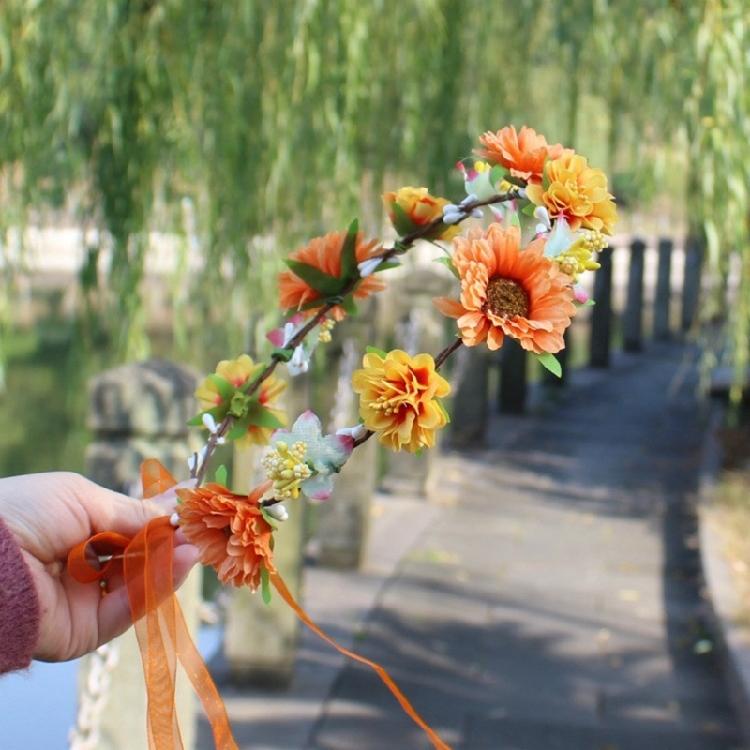 Eye Catching Flower Wreath Flower Crown Headbands Flower Hair Accessory for Women
