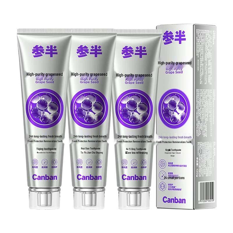 Canban Kefresh Grape Seed & Tea Toothpaste 3-Pack