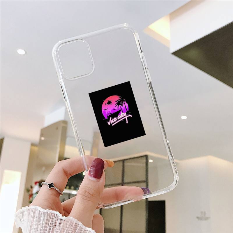 

Чохол для телефону Gta vice city для iPhone 11 12 Mini 13 14 15 Pro XS Max X Plus SE XR Transparent Shell iPhone14promax