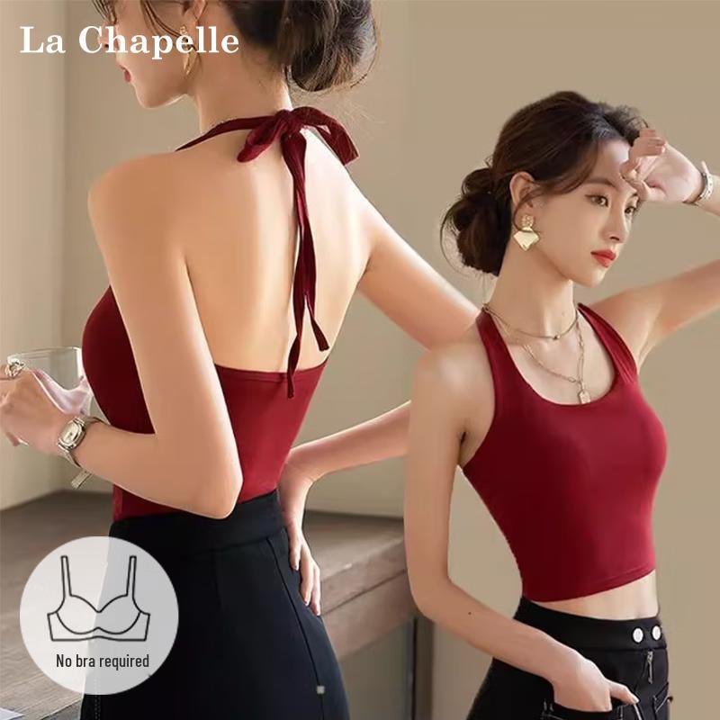 Women s Retro Halter Cami with Padded Bra L