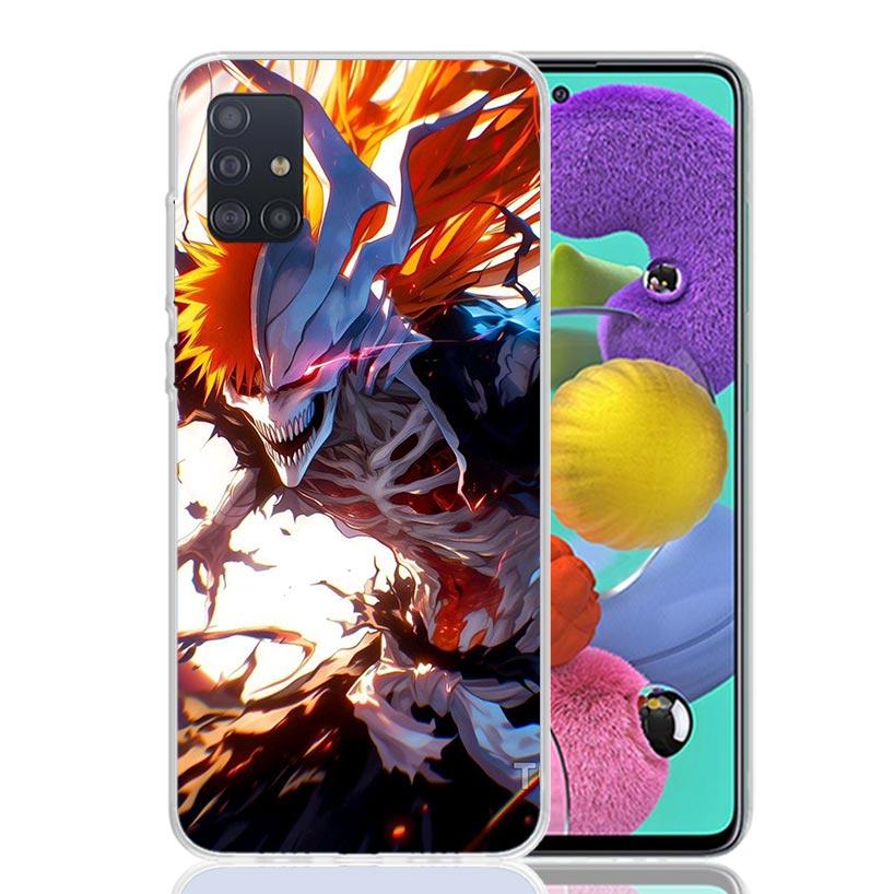 Kurosaki Ichigo Bleach Phone Case For Samsung Galaxy A52 A32 A22 A12 A02S A50S A30S A51 A31 AA71 Note 20 Ultra 10 S10 Plus Galax