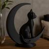 Art Crafts Cat Sculpture 3D Printed Desktop Decoration Dark Style Moon Cat Decoration  Party