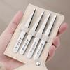 4 In 1 Eyebrow Tweezers Set Stainless Steel Professional Tweezers For Hair Removal, Facial And Eye Makeup Tools With Storage Bag