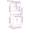 Highboard 2 pcs Black Oak Effect Wood Based Material