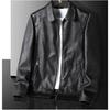 Men's Spring/Autumn Plus Size Comfortable and Stylish Jacket Youth Straight Hem Lapel PU Leather Jacket