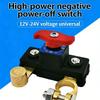 Dual Voltage 12/24V Battery Master Cut Off Switch Zinc Alloy Negative Pole Disconnect Tool-Free Knob Battery Disconnect Switch