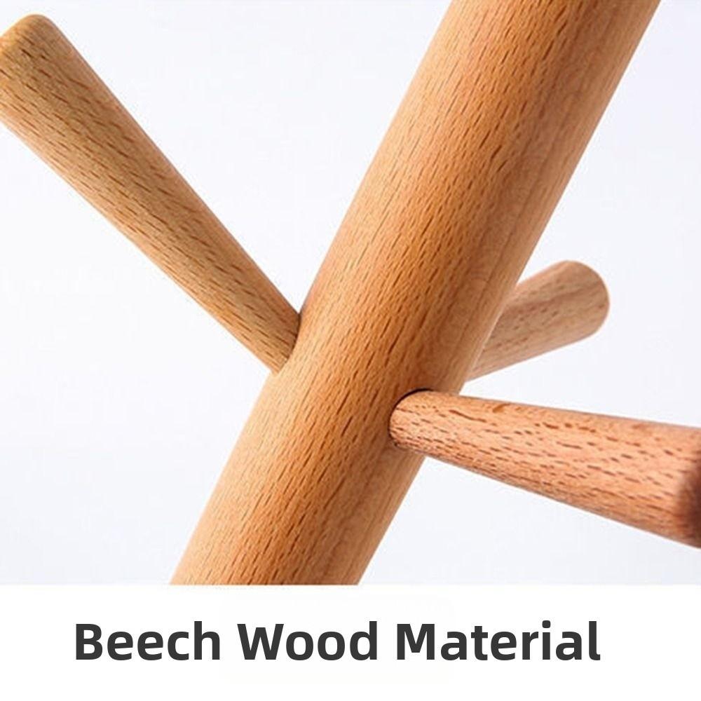 Wooden Mug Hanging Display Rack Tree Shape Tea Cups Drainer Household Cup Storage Holder  Cafe Use