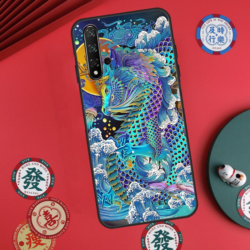 Fashion Chinese Dragon For Huawei Nova 12s 12i 7i 8i 11i Y73 Y70 Y90 Y60 Y72 Y61 Y91 9 10 SE P30 Pro P40 Lite Case